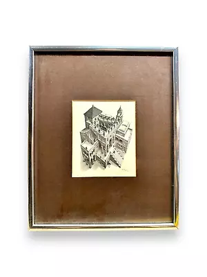 Maurits Cornelis MC Escher Lithograph Drawing  Ascending And Descending  • $250