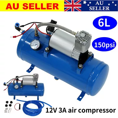 150psi 12V Air Compressor 6 L Tank Tyre Inflator Pump For Train Truck RV Tire • $119.99