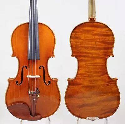 Oil Varnish!1pc Back A Strad Violin 4/4 Copy! #7794 Strong Loud Tone • $499