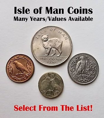 ISLE OF MAN 1p 2p 5p 10p 20p 50p £1 And Crown Coins - Choose From List • £1.79