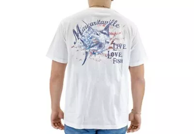 MARGARITAVILLE  T-SHIRT  Live Love Fish  XXLarge White GRAPHIC NEW • $14.95