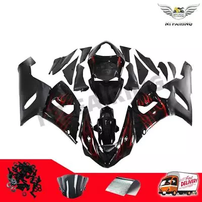 NTU Red Black Injection Fairing Fit For Kawasaki Ninja 2005-2006 ZX6R 636 N022 • $369.99