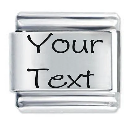 £5.86 • Buy Daisy Charm CUSTOM MADE Any Text Name Personalised Fits Italian Charm Bracelets