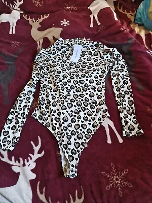 Leopard Print Bodysuit Size 12 BNWT - Miss Selfridge • £10