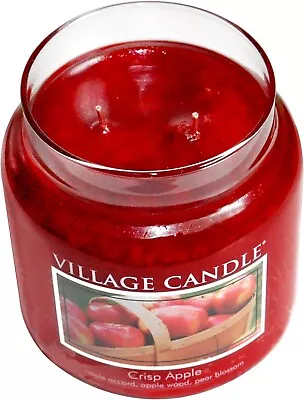 Village Candle Crisp Apple 11 Oz Glass Jar Scented Candle Small • $17.18