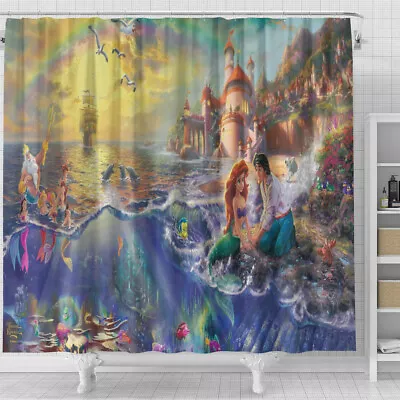 Gift Idea Little Mermaid Cartoon Movies Shower Curtain Or Bathroom Sets. • $24.99