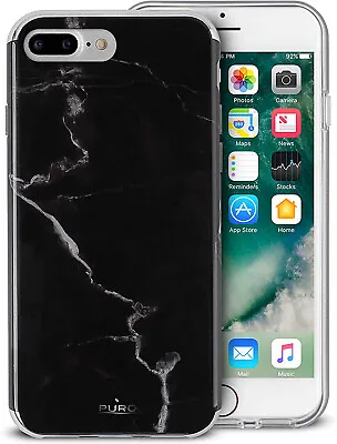 £6 • Buy Puro Marble Cover IPhone 6 Plus 6s Plus 7 Plus 8 Plus Black Slim TPU Phone Case
