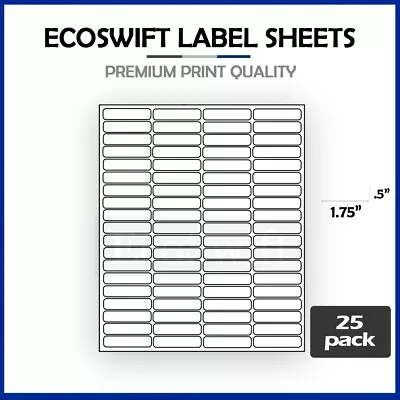 2000 1.75x0.5 EcoSwift Laser Address Shipping Mailing Labels 80/sheet 1 3/4 X1/2 • $5.39