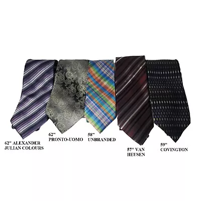 Men’s Neckties Lot Of 5 - Van Heusen And More - See Pics W/ Sizes • $6.01