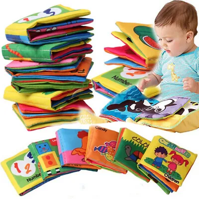 Kids Baby Intelligence Development Cloth Fabric Cognize Book Educational Toys • £3.16