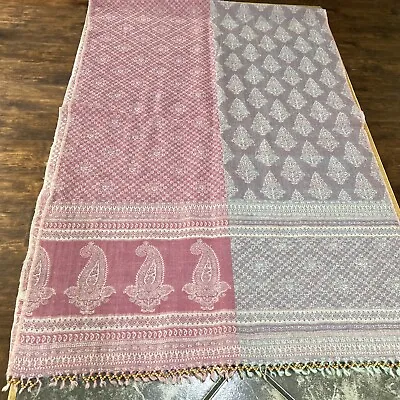 Vintage Bajra Nepal Handmade 100% Merino Wool Giant Scarf Shawl~78” X26” • $26.40