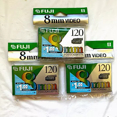 Fuji P6-120 8MM Video Cassette Film Fujifilm Lot Of 3 NEW • $24.60