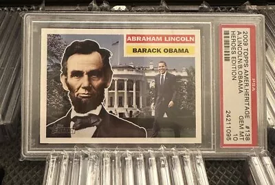 2009 Topps American Heritage 138 Abraham Lincoln Barack Obama POP 5 1/1 On EBay • $2009.99