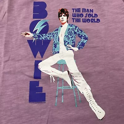 NWT David Bowie Size XS Cropped Pink T Shirt The Man Who Sold The World Glam NWT • £27.99