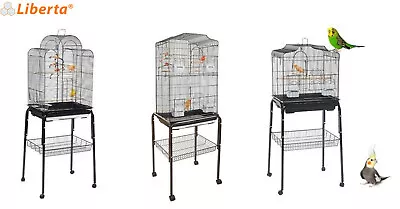 Liberta Black Bird Cages With C1 Stand For Budgie Canary Finches Cockatiels  • £69.99