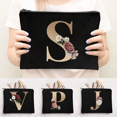 Gold Letter Travel Bag Wash Bag Makeup Bag Travel Business Bathroom - For Women • £2.99