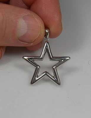 $11.50 • Buy 10K SOLID W GOLD Spectacular ALWAND VAHAN Tube Style Star Slide Pendant MINT