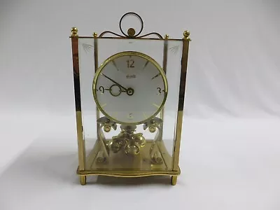 Vintage Kundo Brass Clock Anniversary/Torsion Clock With Rotating Pendulum. • $19.27