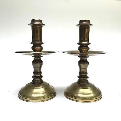 Brass Candlesticks Virginia Metalcrafters Pair CW4 16-39 Colonial Williamsburg • $29.99