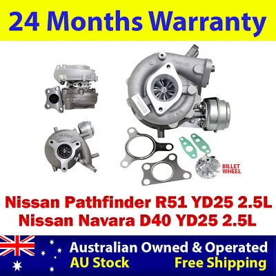 $620 • Buy Billet Turbo Charger For Nissan Navara D40/Pathfinder R51 YD25 2.5L