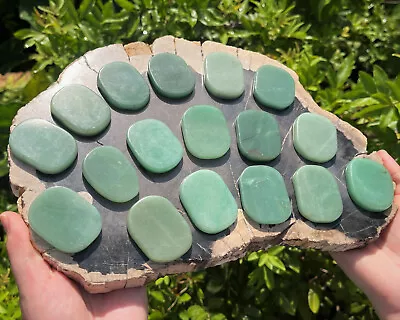 $8.35 • Buy Natural Palm Stone / Pocket Stone: MEDIUM Choose Gemstone (Crystal Worry Stone)
