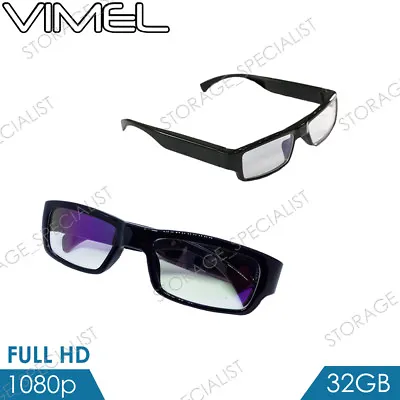 Security Glasses Camera 32GB Vimel Sunglasses Action Recorder HD 1080P • $169