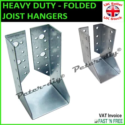£6.27 • Buy JOIST HANGERS Heavy Duty FOLDED Internal Concealed Flange Face Hook Steel 2.0 Mm