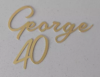 Personalised Name Age Cake Topper Charm • £3
