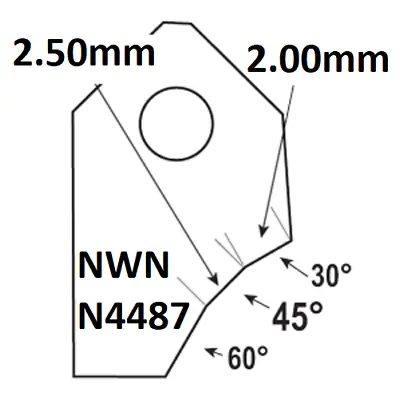 45°-2.50mm.Valve Seat Cutting Carbide Tip BitSERDI NEWEN ROTTLER SUNNEN GOODSON • $18.30