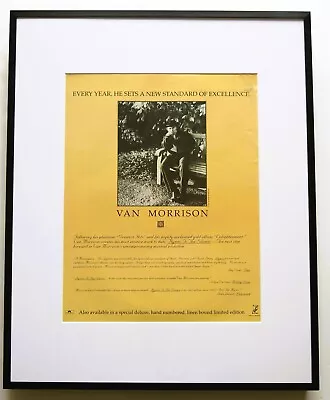 Van Morrison Hymns To The Silence 1991 Ad Poster Framed 42x52cm FREE SHIPPING • $91.14