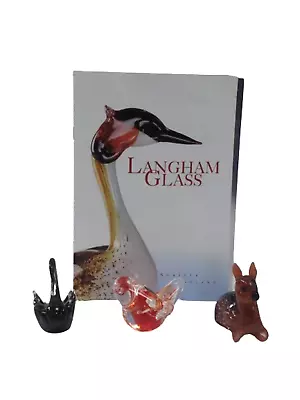 Langham Glass Animals Bundle With Information Booklet X3 Animals- Swan Bird  • £9.99