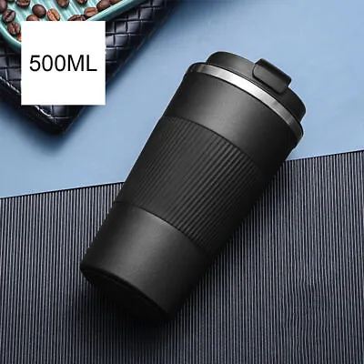 Insulated Travel Coffee Mug Cup Thermal Stainless Steel Flask Vacuum Thermo UK • £9.09