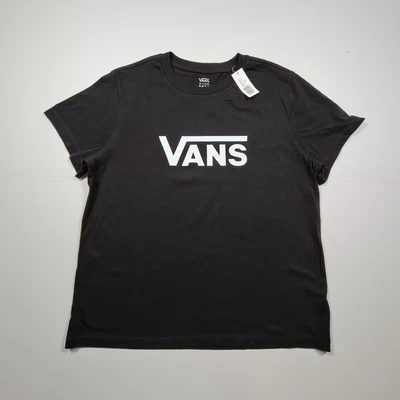 £15.99 • Buy VANS Womens T Shirt Black XXL Short Sleeves Cotton Tee Logo Top