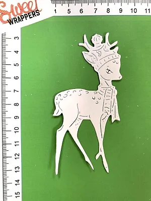 DECOUPAGE CARD Tattered Lace Die Cuts Christmas 4x Bambi Reindeer Deer Babycham • £6.79