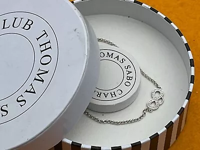 Thomas Sabo Silver & CZ Infinity Charm Carrier Bracelet & Thomas Sabo Gift Box • £25