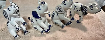 £120.87 • Buy Hamilton Parade Blue Willow Collection Elephant Blue & White Figurine; Set Of 4