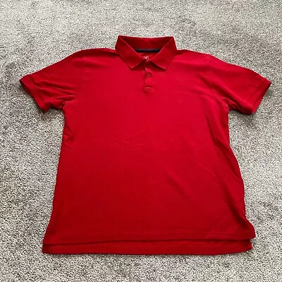 Wonder Nation Polo Shirt Mens Medium 38-40 Red Collared Preppy Rugby Golf Adult • $14.88