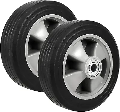 8 Inch Wheels Solid Flat Free Tires Replacement - Hand Truck Dolly Car - 2 Pack  • $26.37