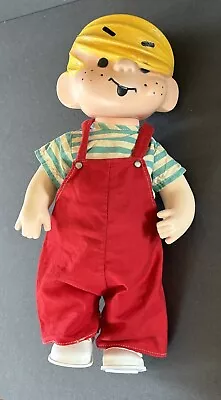 Vintage DENNIS THE MENACE Doll Swivel Head Plastic Soft HKK 1958 • $95