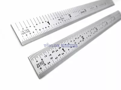 Machinist Ruler/Rule 6  Shinwa 5R Flexible No Glare SS 1/64 1/32 1/10 1/100 • $14.99