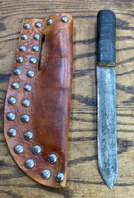 Vintage Mountain Man Buffalo Skinning / Butcher Knife W Scabbard • $150