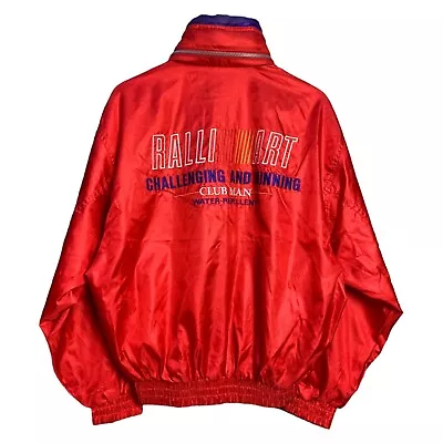 Vintage 80s Ralliart Club Man Embroidery Jacket Hidden Hoodie • $250