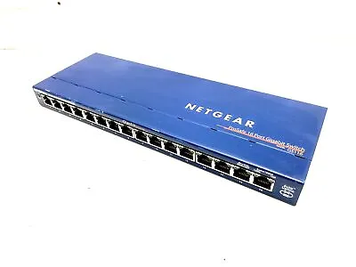 Netgear ProSafe GS116 V2 16-Port Desktop Gigabit Ethernet Network Switch No PSU • £34.30