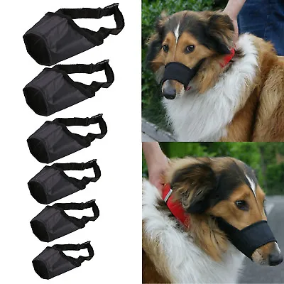 £2.29 • Buy Durable Dog Muzzle Mouth Cover With Adjustable Loop Training Barking Biting Chew
