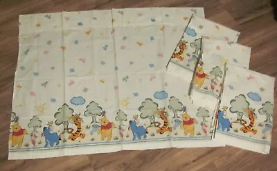 Older/Vtg Winnie The Pooh Disney Curtain (Lot Of 4 Panels Each Is 42  W X 33  L • $75.87