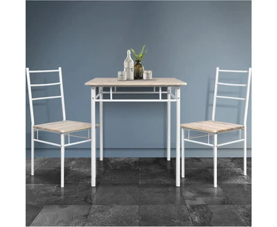 $189.99 • Buy Dining Table Set Dining Table And Chairs 3 Pieces Oak