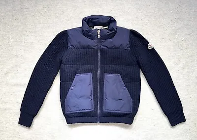 Authentic MONCLER Girls Padded Wool Zip-Up Cardigan (Size 10 Anni 140cm) • $129.95