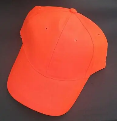 $11.95 • Buy Blaze Orange Baseball Cap Hat Hunting Construction Hunter Safety Snap Back
