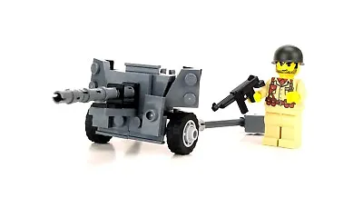 57mm M1 WW2 US AT-Gun World War2 Custom Set Made W/ Real LEGO® Bricks • $51.26