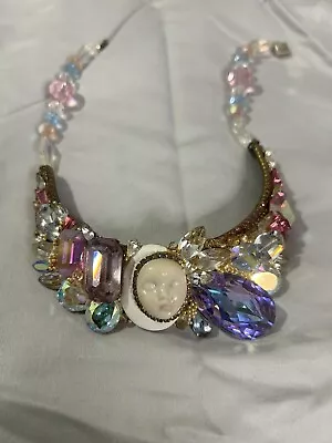Wendy Gell Collar Necklace Crystal Glass • $70